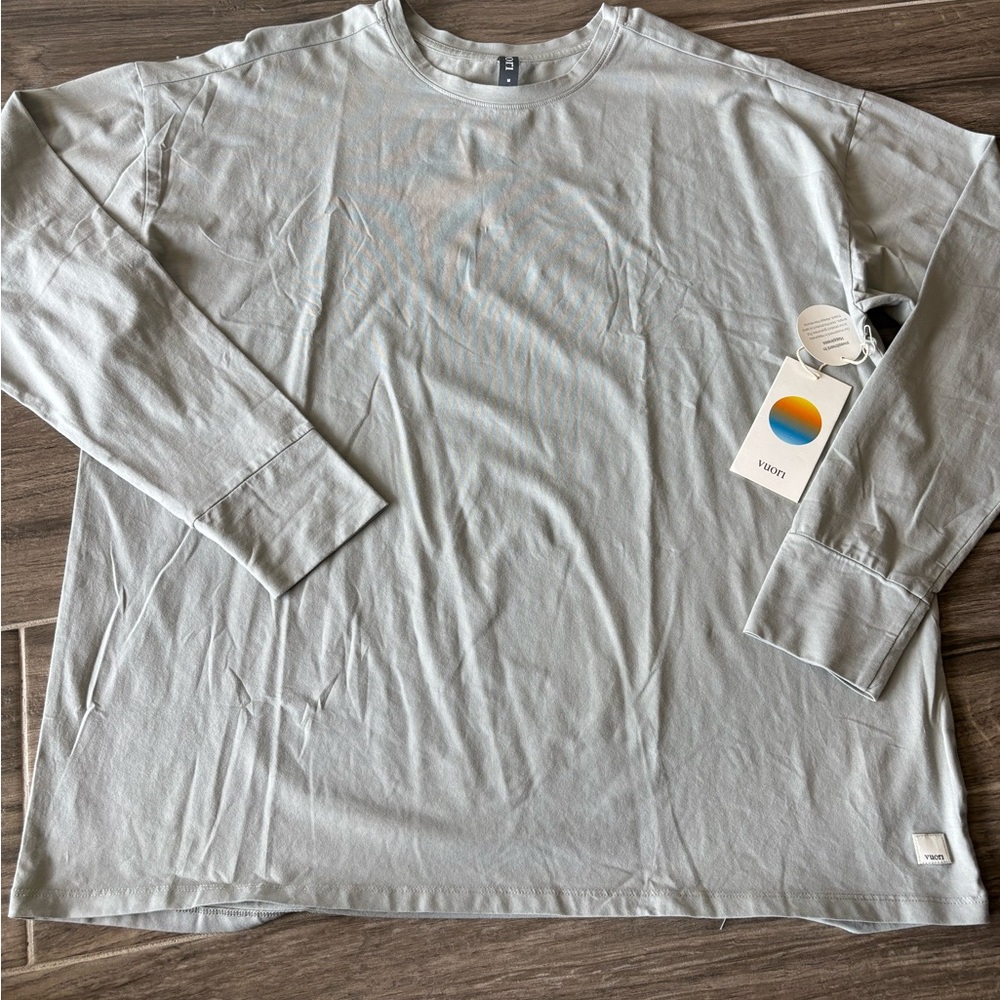 Vuori L/S Feather Tee Gray Tee Sz. M